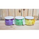 Laureta Candles rapšu vaska svece burciņā ar bergamotes ēterisko eļļu, zaļa, 300ml